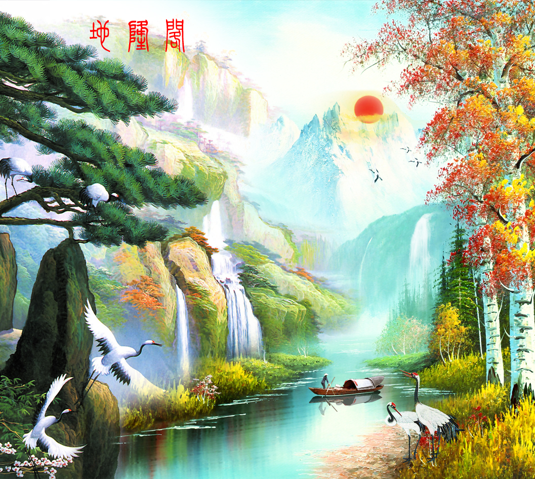 會議室軟膜天花壁畫